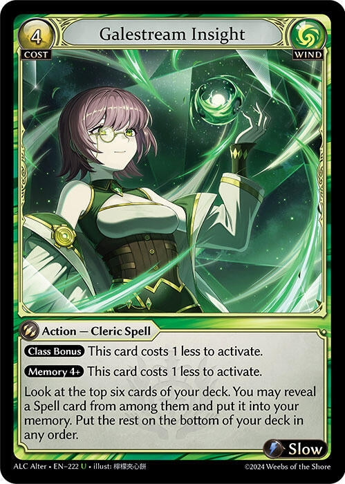 Image for Galestream Insight (222) (Alchemical Revolution Alter Edition) - Grand Archive TCG