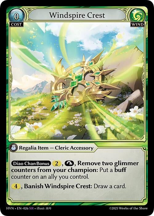 Image for Windspire Crest (026) (Abyssal Heaven) - Grand Archive TCG