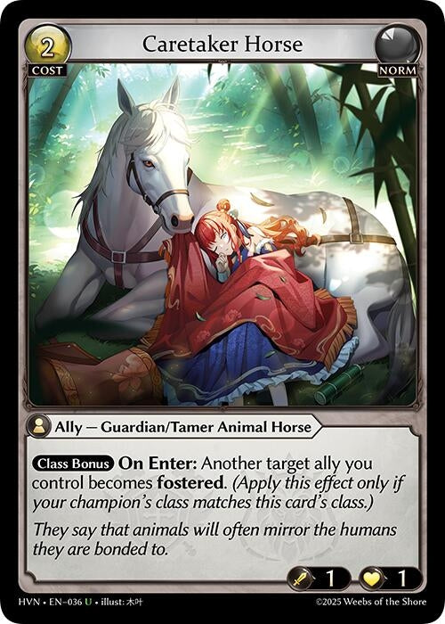 Image for Caretaker Horse (036) (Abyssal Heaven) - Grand Archive TCG