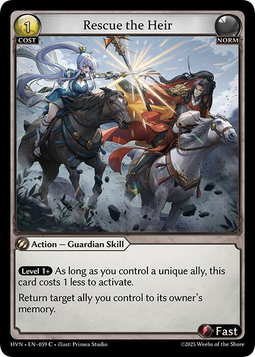 Image for Rescue the Heir (059) (Abyssal Heaven) - Grand Archive TCG