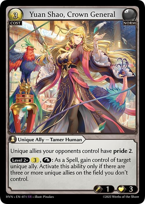 Image for Yuan Shao, Crown General (071) (Abyssal Heaven) - Grand Archive TCG