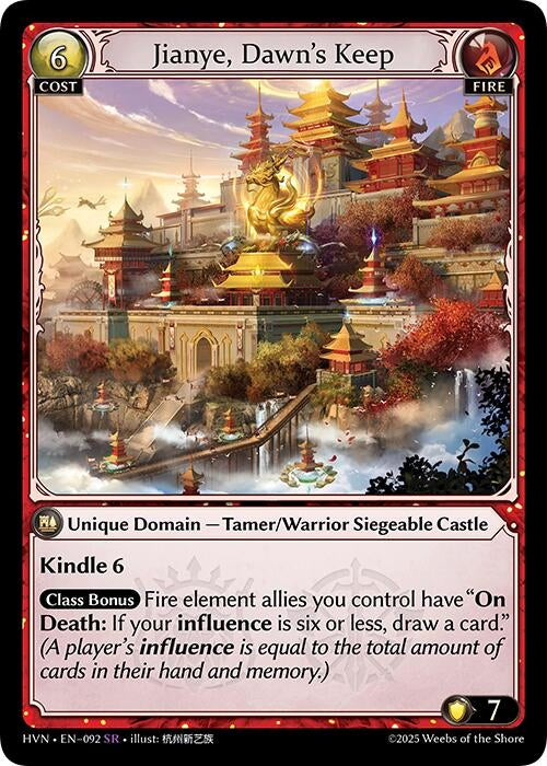 Image for Jianye, Dawn's Keep (092) (Abyssal Heaven) - Grand Archive TCG