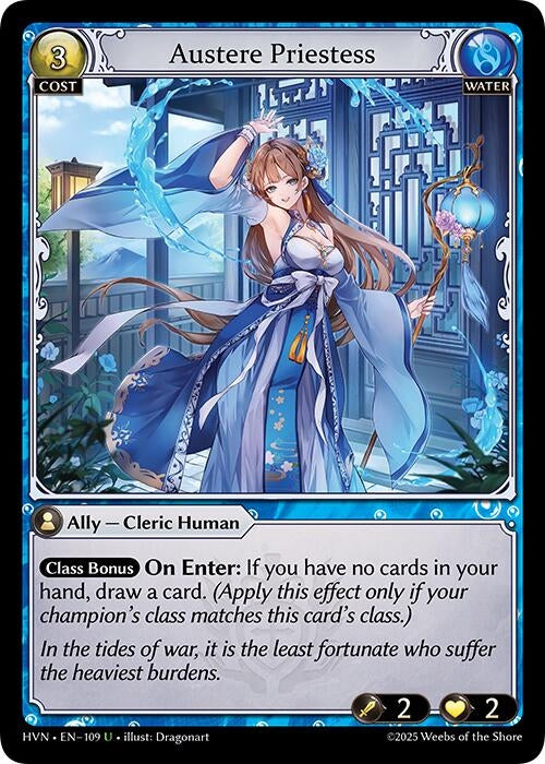 Image for Austere Priestess (109) (Abyssal Heaven) - Grand Archive TCG
