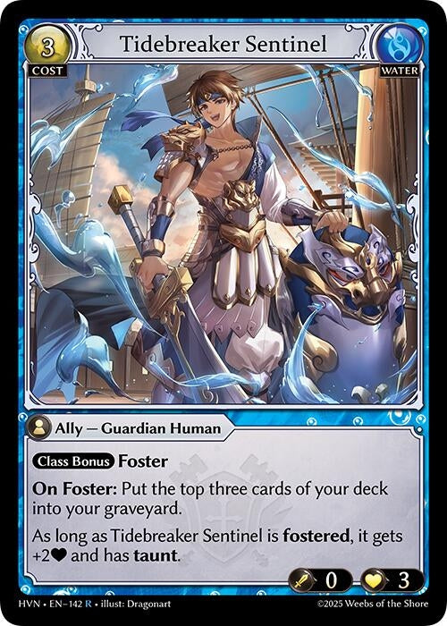 Image for Tidebreaker Sentinel (142) (Abyssal Heaven) - Grand Archive TCG