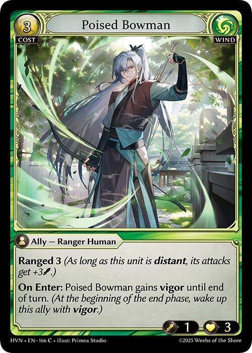 Image for Poised Bowman (166) (Abyssal Heaven) - Grand Archive TCG