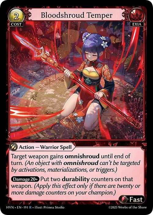 Image for Bloodshroud Temper (191) (Abyssal Heaven) - Grand Archive TCG