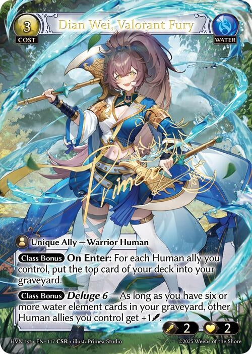 Image for Dian Wei, Valorant Fury (CSR) (117) (Abyssal Heaven) - Grand Archive TCG