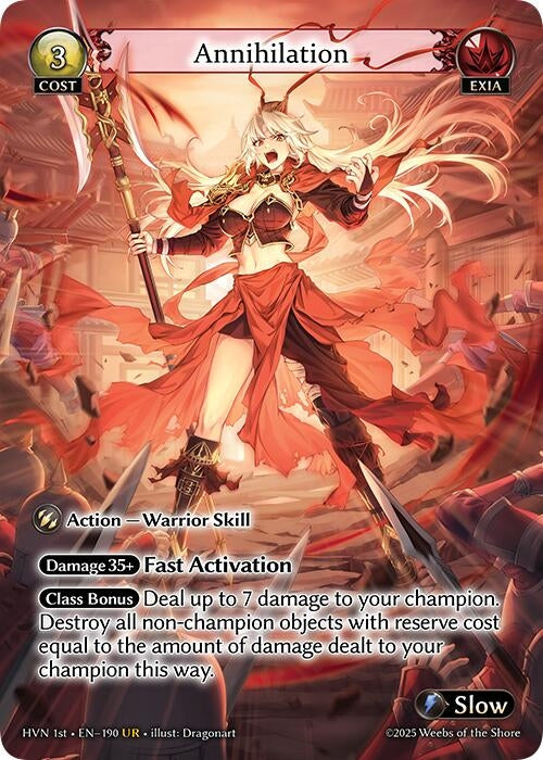 Image for Annihilation (190) (Abyssal Heaven) - Grand Archive TCG