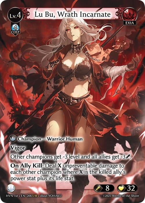 Image for Lu Bu, Wrath Incarnate (208) (Abyssal Heaven) - Grand Archive TCG
