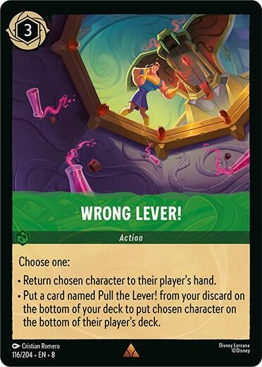 Image for Wrong Lever! (116/204) (Reign of Jafar) - Disney Lorcana