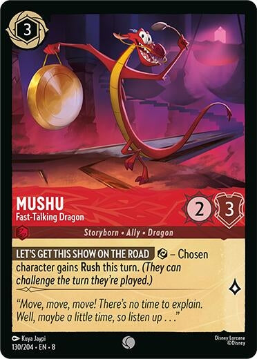 Image for Mushu - Fast-Talking Dragon (130/204) (Reign of Jafar) - Disney Lorcana