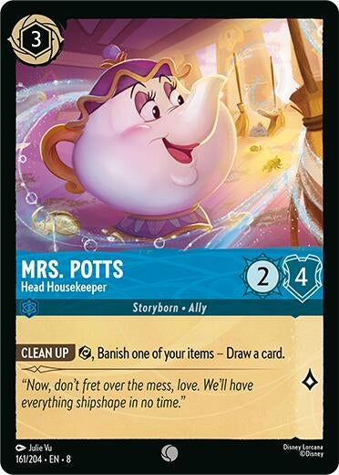 Image for Mrs. Potts - Head Housekeeper (161/204) (Reign of Jafar) - Disney Lorcana