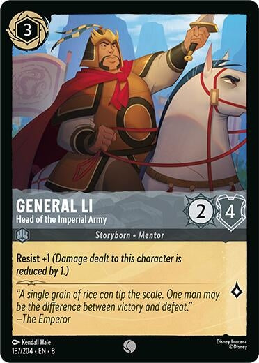 Image for General Li - Head of the Imperial Army (187/204) (Reign of Jafar) - Disney Lorcana
