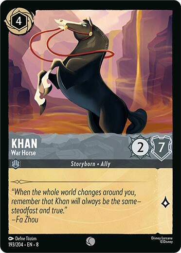 Image for Khan - War Horse (193/204) (Reign of Jafar) - Disney Lorcana