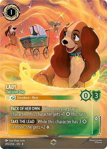 Image for Lady - Decisive Dog (Enchanted) (205/204) (Reign of Jafar) - Disney Lorcana