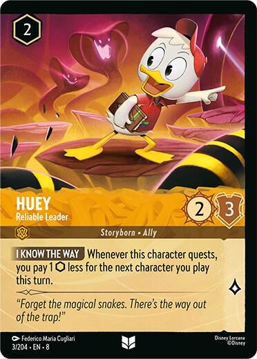 Image for Huey - Reliable Leader (Foil) (3/204) (Reign of Jafar) - Disney Lorcana