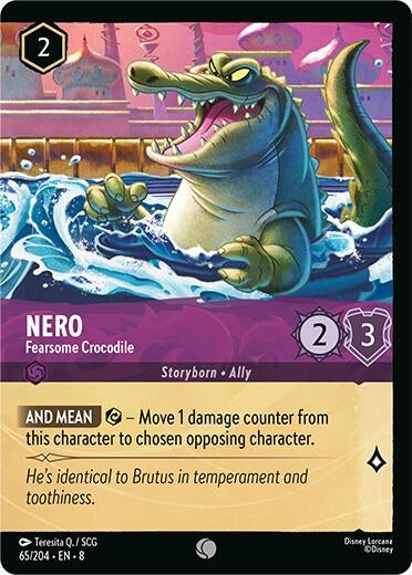 Image for Nero - Fearsome Crocodile (Foil) (65/204) (Reign of Jafar) - Disney Lorcana