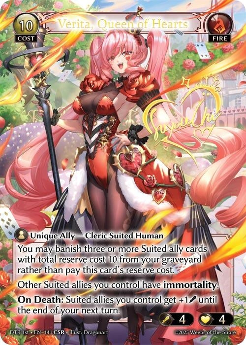 Image for Verita, Queen of Hearts (CSR) (141) (Distorted Reflections) - Grand Archive TCG