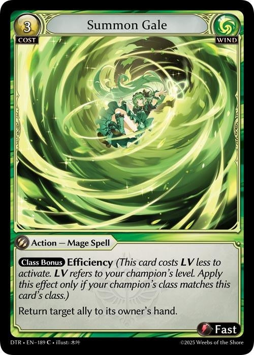 Image for Summon Gale (189) (Distorted Reflections) - Grand Archive TCG