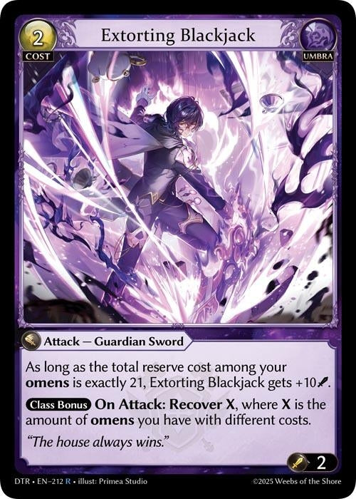 Image for Extorting Blackjack (212) (Distorted Reflections) - Grand Archive TCG