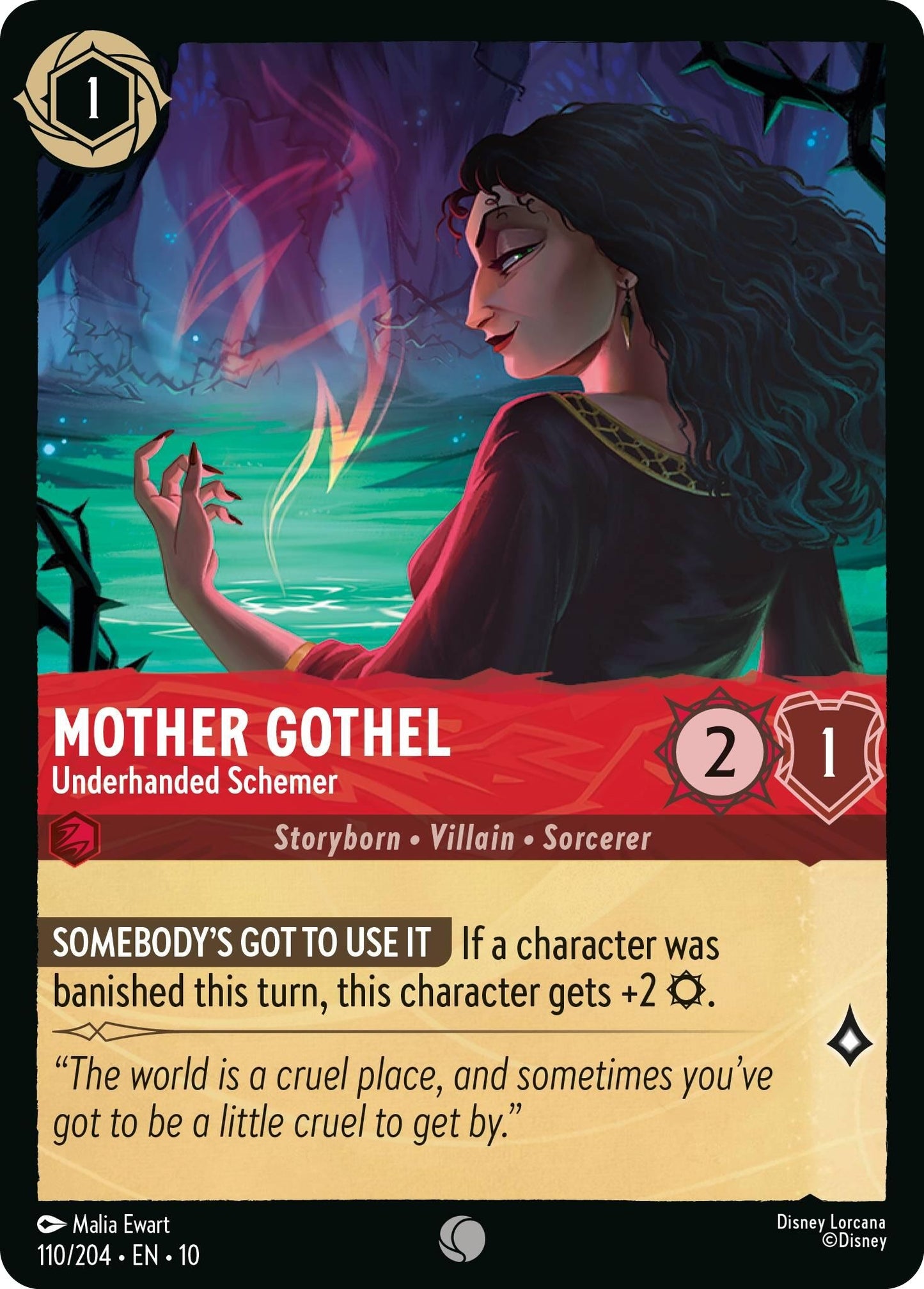 Image for Mother Gothel - Underhanded Schemer (110/204) (Whispers in the Well) - Disney Lorcana