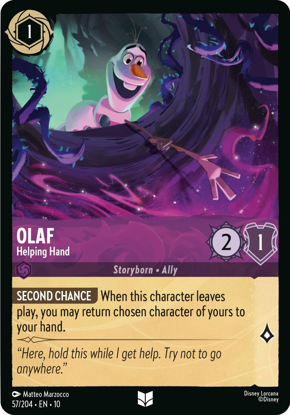 Image for Olaf - Helping Hand (57/204) (Whispers in the Well) - Disney Lorcana