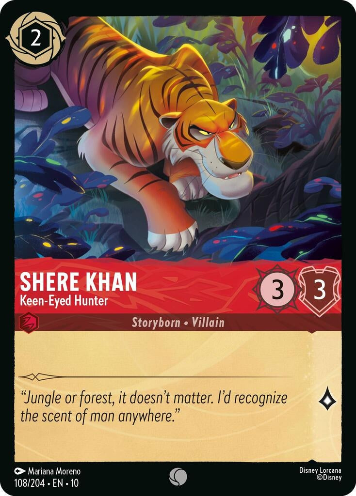 Image for Shere Khan - Keen-Eyed Hunter (108/204) (Whispers in the Well) - Disney Lorcana