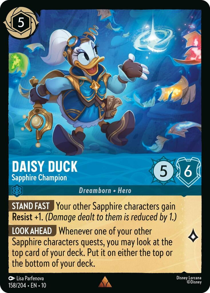 Image for Daisy Duck - Sapphire Champion (158/204) (Whispers in the Well) - Disney Lorcana