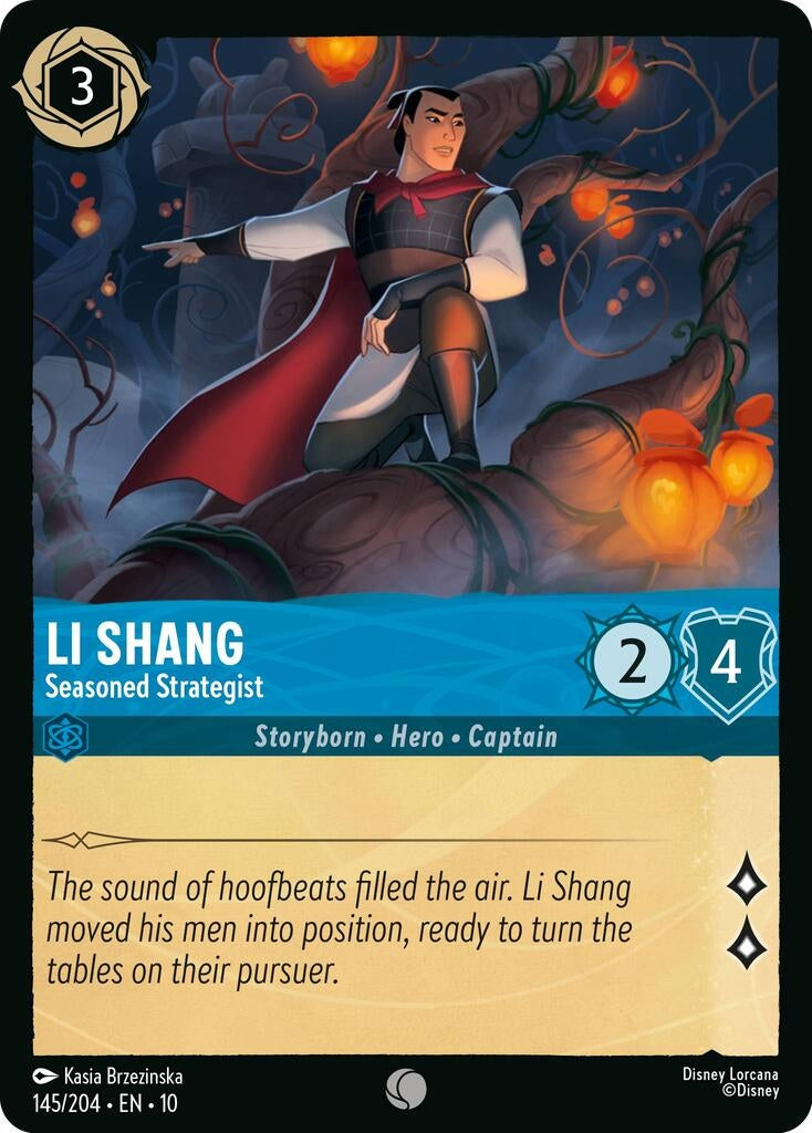 Image for Li Shang - Seasoned Strategist (145/204) (Whispers in the Well) - Disney Lorcana