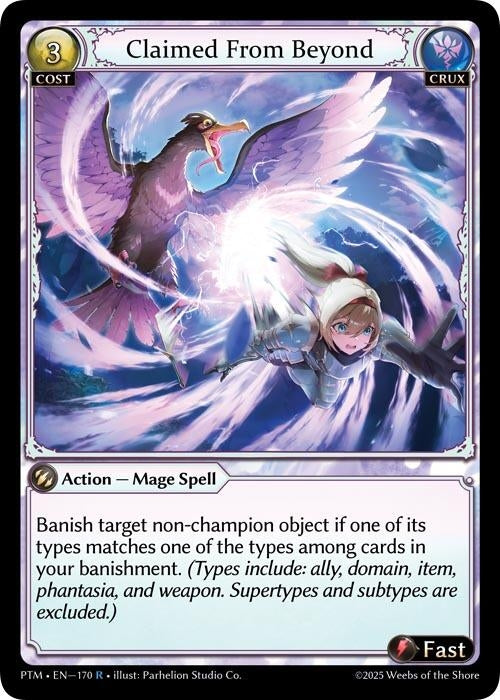 Image for Claimed From Beyond (170) (Phantom Monarchs) - Grand Archive TCG
