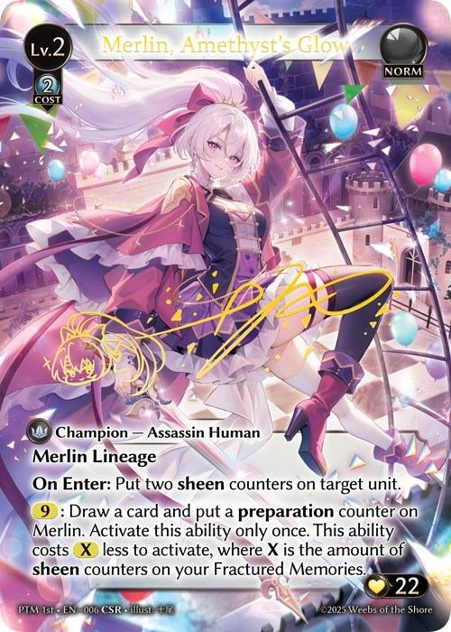 Image for Merlin, Amethyst's Glow (CSR) (006) (Phantom Monarchs) - Grand Archive TCG