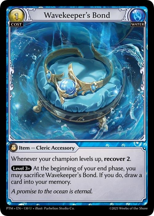 Image for Wavekeeper's Bond (Curio Foil) (130) (Phantom Monarchs) - Grand Archive TCG