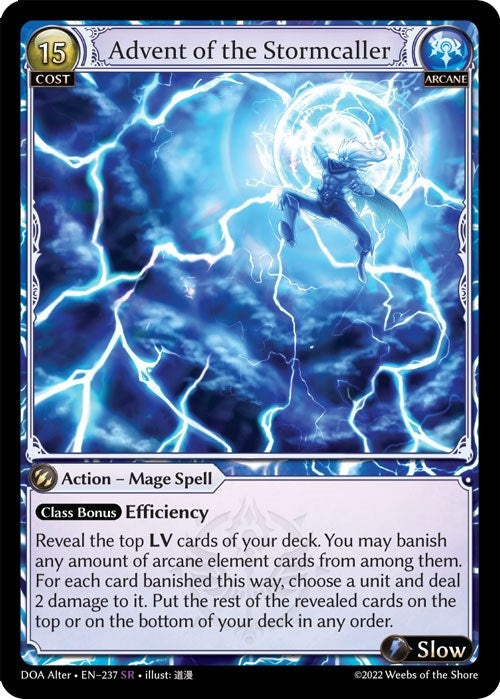 Image for Advent of the Stormcaller (237) (Dawn of Ashes Alter Edition) - Grand Archive TCG