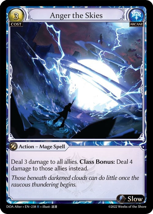 Image for Anger the Skies (238) (Dawn of Ashes Alter Edition) - Grand Archive TCG