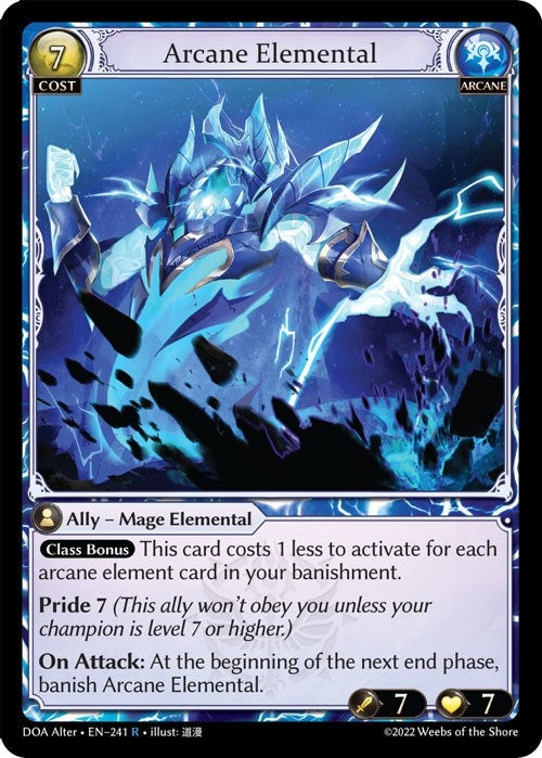 Image for Arcane Elemental (241) (Dawn of Ashes Alter Edition) - Grand Archive TCG