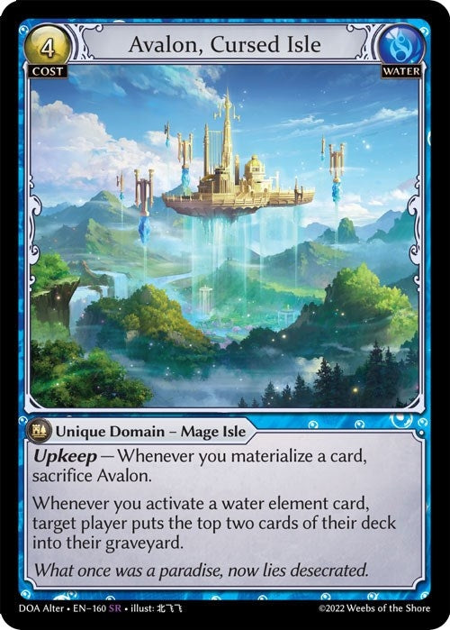 Image for Avalon, Cursed Isle (160) (Dawn of Ashes Alter Edition) - Grand Archive TCG