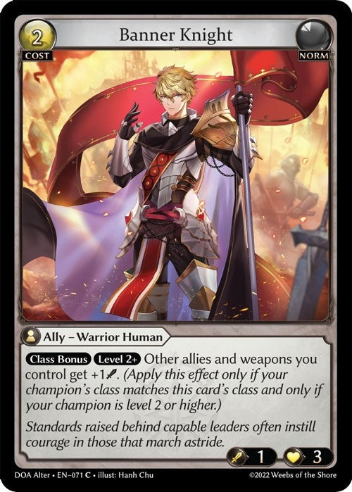 Image for Banner Knight (071) (Dawn of Ashes Alter Edition) - Grand Archive TCG