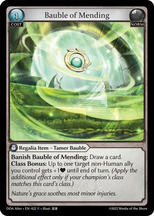 Image for Bauble of Mending (022) (Dawn of Ashes Alter Edition) - Grand Archive TCG