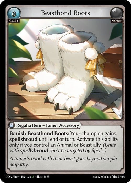 Image for Beastbond Boots (023) (Dawn of Ashes Alter Edition) - Grand Archive TCG
