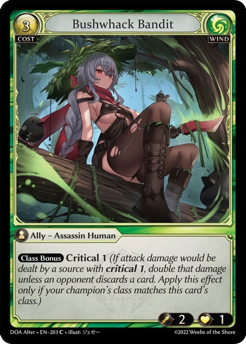 Image for Bushwhack Bandit (203) (Dawn of Ashes Alter Edition) - Grand Archive TCG