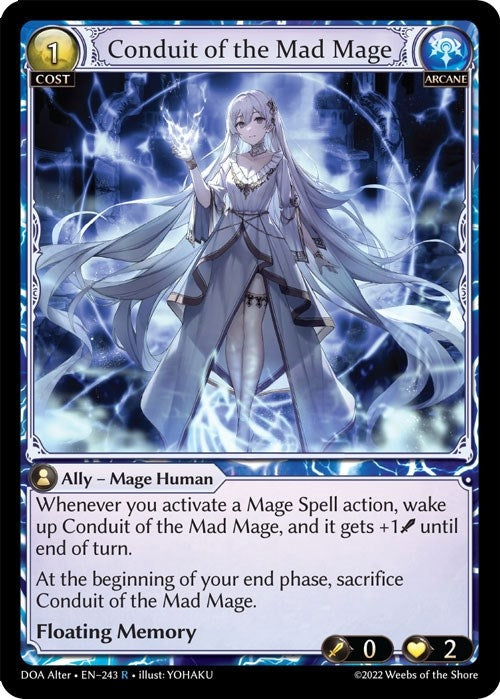 Image for Conduit of the Mad Mage (243) (Dawn of Ashes Alter Edition) - Grand Archive TCG