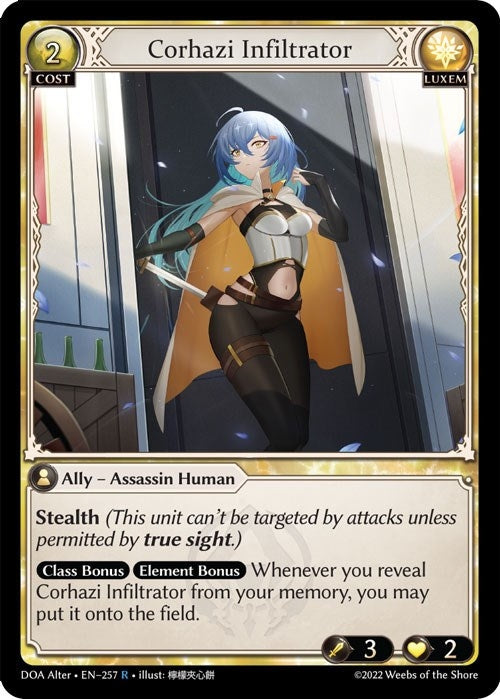 Image for Corhazi Infiltrator (257) (Dawn of Ashes Alter Edition) - Grand Archive TCG