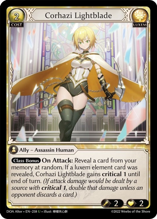 Image for Corhazi Lightblade (258) (Dawn of Ashes Alter Edition) - Grand Archive TCG