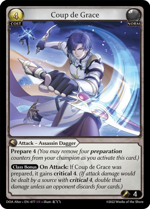 Image for Coup de Grace (077) (Dawn of Ashes Alter Edition) - Grand Archive TCG