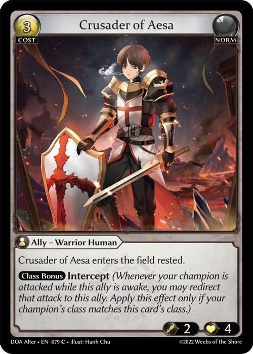 Image for Crusader of Aesa (079) (Dawn of Ashes Alter Edition) - Grand Archive TCG