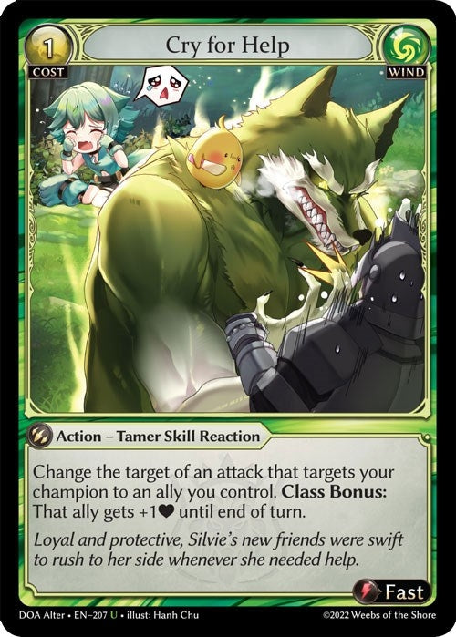 Image for Cry for Help (207) (Dawn of Ashes Alter Edition) - Grand Archive TCG