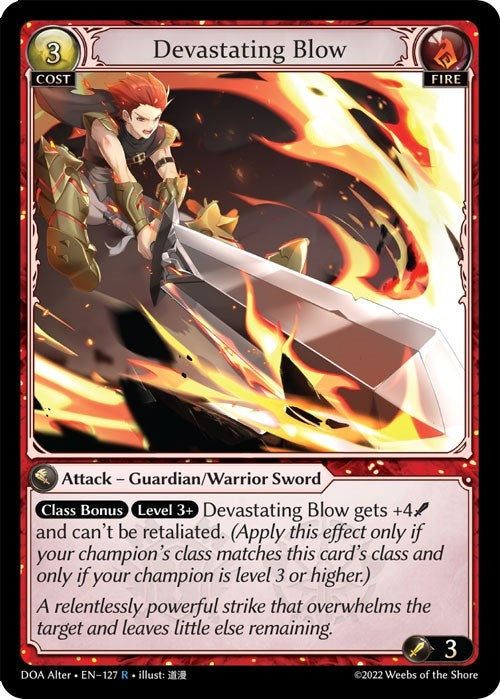 Image for Devastating Blow (127) (Dawn of Ashes Alter Edition) - Grand Archive TCG