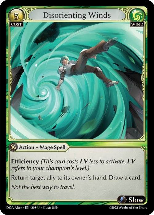 Image for Disorienting Winds (208) (Dawn of Ashes Alter Edition) - Grand Archive TCG