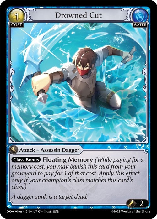 Image for Drowned Cut (167) (Dawn of Ashes Alter Edition) - Grand Archive TCG