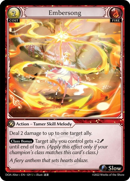 Image for Embersong (129) (Dawn of Ashes Alter Edition) - Grand Archive TCG